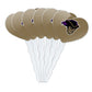 GRAPHICS & MORE Cupcake Picks Set of 6, Acrylic, Whittier College Secondary Logo Heart Design