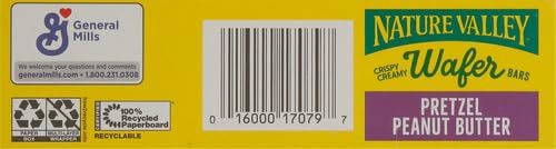 Nature Valley Wafer Bars, Pretzel Peanut Butter, 5 Bars, 6.5 Oz