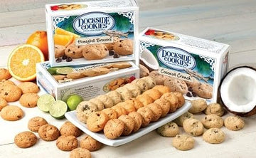 Dockside Market Cookie Trio - All Natural Gourmet Bite Size Cookies - Pack of 3