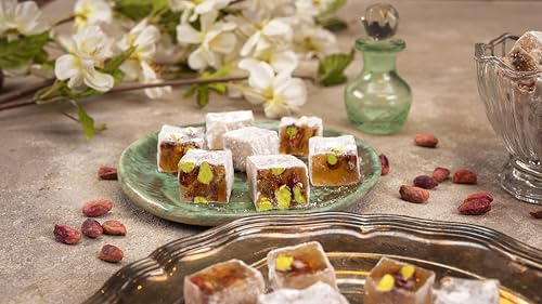 Hazer Baba Turkish Delight Pistachio Candy, Gourmet Snack Box, Traditional, Vegan Snack, Turkish Lokum, Unique Sweets, Loukumi,