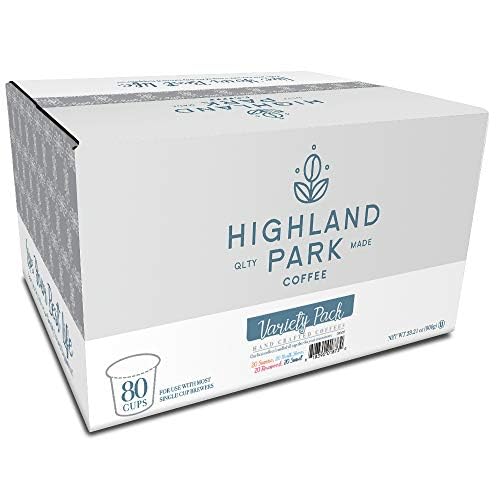 Highland Park Coffee Single Serve Coffee Pods Compatible With Keurig K Cup Malt-Inspired, Variety Pack, 80 Count