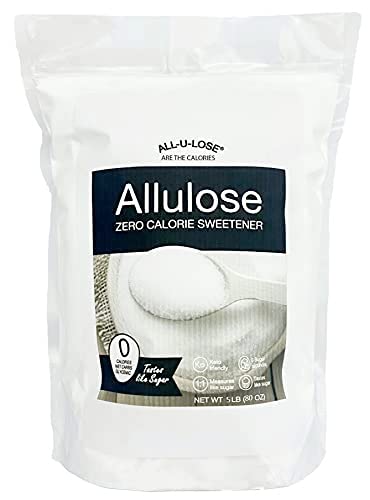 BetterTaste Allulose Sweetener, Zero Calorie Granulated Sugar Substitute (5lb), Non-GMO, Non Erythritol, Gluten Free & Vegan Ket