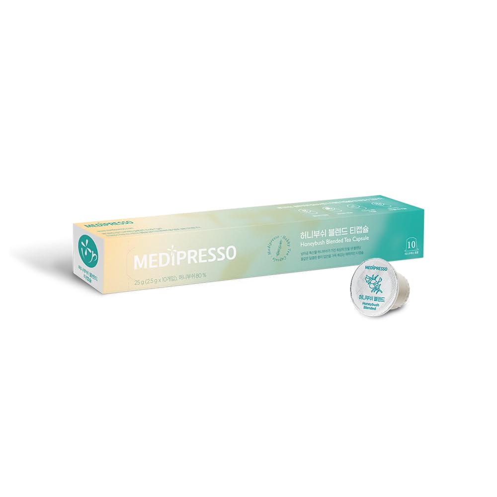 MEDIPRESSO Tea compact pieces for Nespresso, Honeybush Blend, 10 Pods, Made in Korea