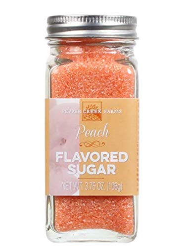 Pepper Creek Farms Flavored Sugar, Peach, 3.75 Ounce