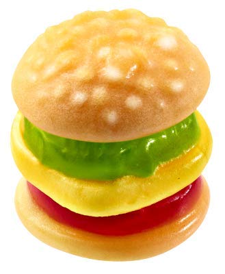 Efrutti Mini Burger Gummy Candy, 2 Lb - 101 Count Bulk Bag