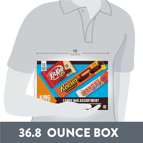 Kit Kat, Payday And Reese'S Assorted Flavored King Size, Candy Variety Box, 36.8 Oz
