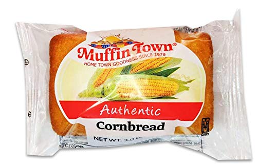 Muffin Town Cornbread Snack Loaves - 36 Loaves, 3 oz Each, Perfect for Quick Snacks