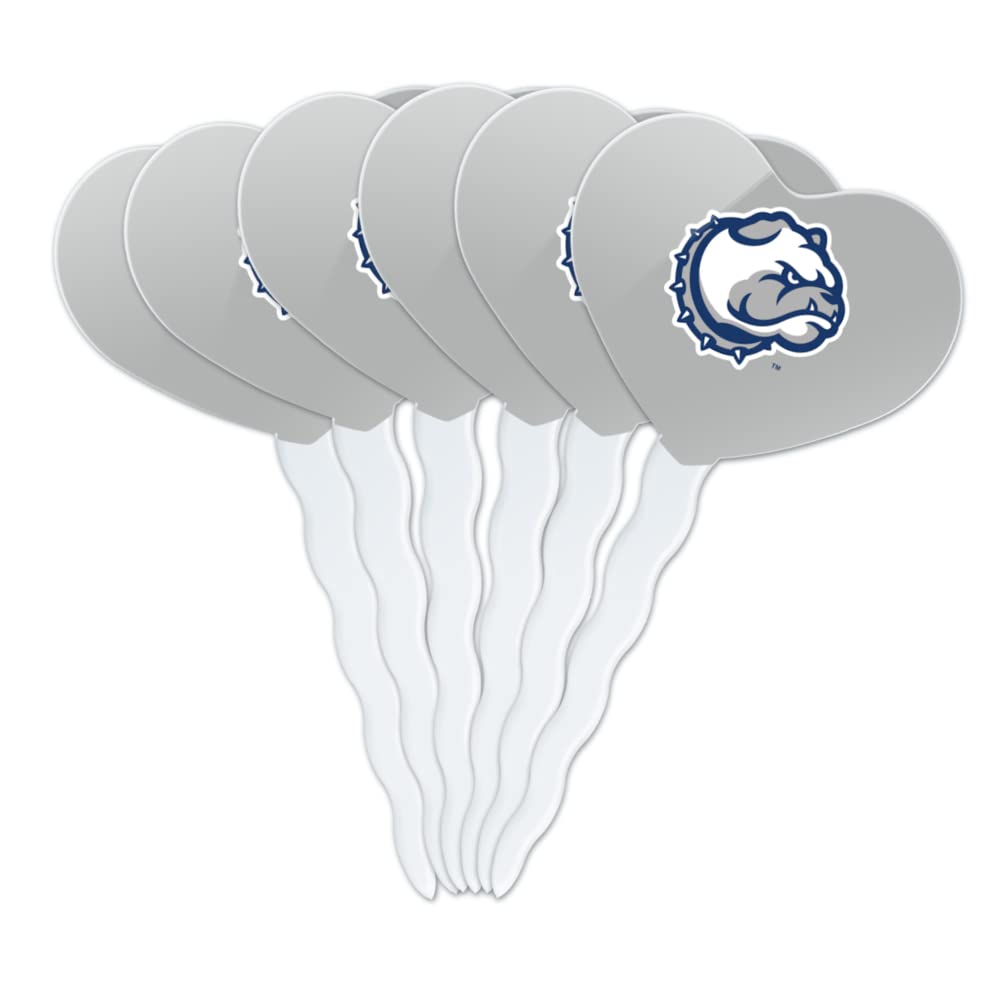 GRAPHICS & MORE Acrylic Cupcake Picks Set of 6, Drake University Heart Decoration, One Size, Model CUPCAKE.HEART.CLCDR.Z007544