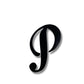 Freshe Boglets - Decorative Bogg Bag Alphabet Lettering - Personalize Your Bag With 3D Printed Alphabet Letters (P, Small)