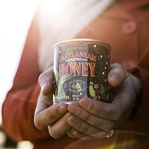 Tasmanian Learherwood Raw Honey | Pure, Unheated, Unfiltered, Unpasteurized, And Hand-Crafted, 26.5 Ounces