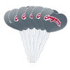 GRAPHICS & MORE Cupcake Picks Set of 6, Heart Design, Acrylic, One Size, Washington State University