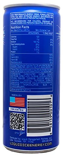 Liquid Ice Energy Drink - Arctic Berry (8.3 Fl Oz, 24 Count)