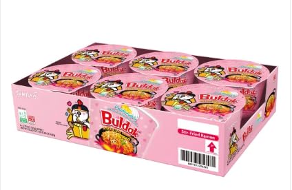 Generic Buldak Chicken Flavor Ramen Big Bowl - Creamy Spicy Noodles - 3.7 Oz (Pack of 6) with Life of Style Pen