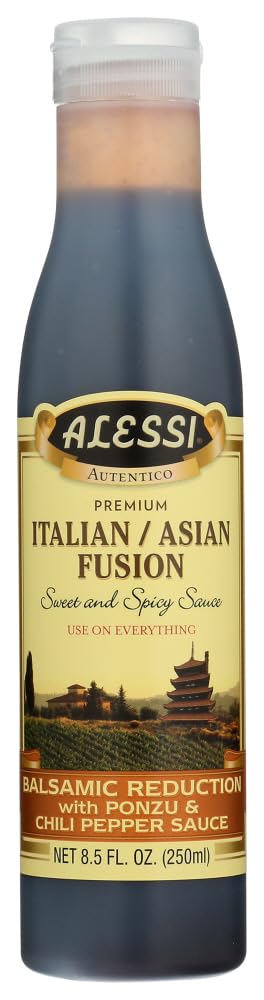 Alessi Balsamic Vinegar Reduction, Autentico From Italy, Ideal On Caprese Salad, Fruits, Cheeses, Meats, Marinades (Italian & Asian Fusion, 8.5 Fl Oz (Pack Of 1))