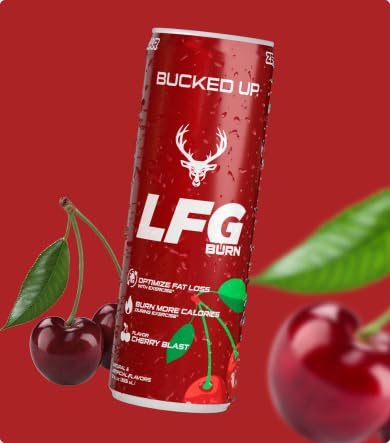 Bucked Up Lfg Burn Energy Drink - Zero Sugar - 12 Pack (Cherry Blast)