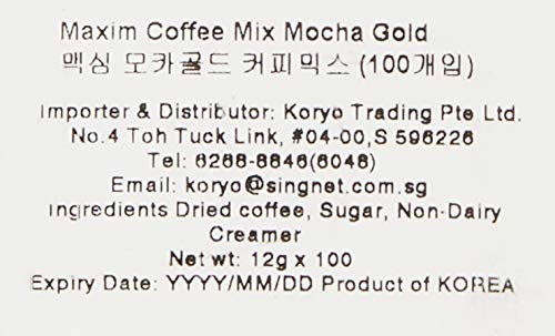 Maxim Mocha Gold Mild Coffee Mix 12G X 100Pc (2.64 Pound)