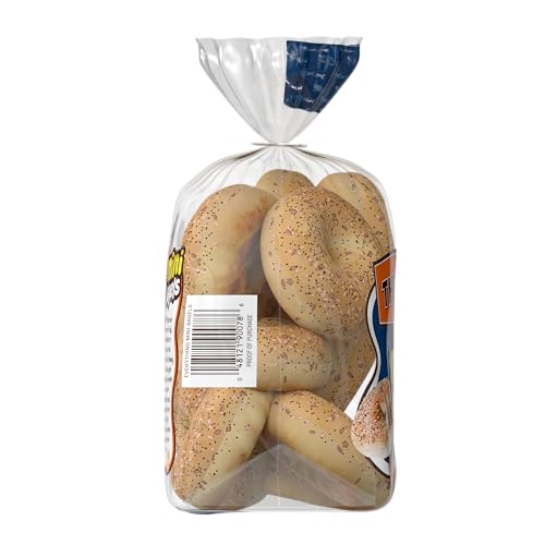 Thomas Everything Bagels, 10 count, (1.5 oz each), Kosher Mini Bagels, 15 oz Bag