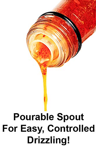 Red Dragon Drizzle - Spicy Garlic Chili Oil - Condiment & Ingredient, High-Oleic Sunflower Oil With Hot Chili Flakes, Vegan, Glu