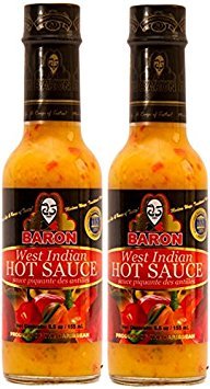 Baron West Indian Hot Sauce Mustard Base 5 Oz 2Pk