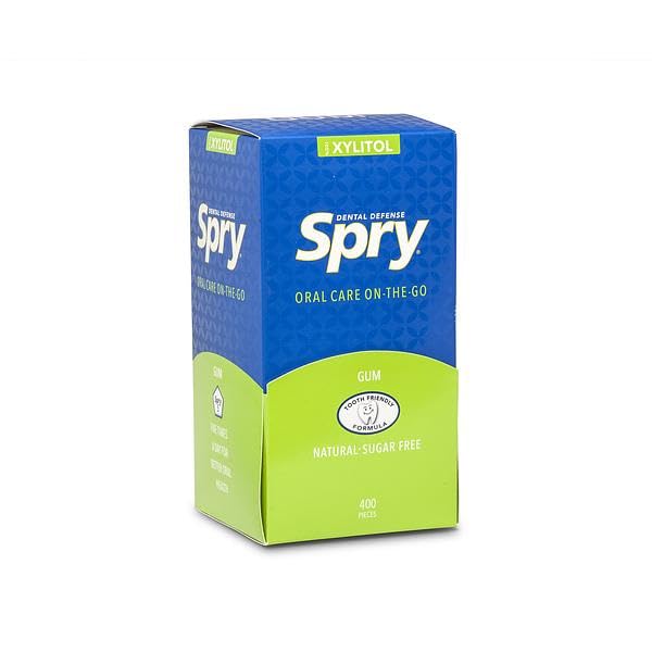 Spry Chewing Gum - Aspartame-Free, Sugar-Free, Non-GMO, Gluten-Free, 400 Count, Variety
