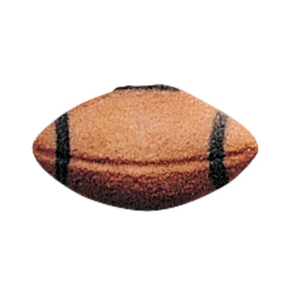 Brown Football Edible Sugar Cake Toppers, 24 Count