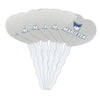GRAPHICS & MORE Cupcake Picks Set of 6, Acrylic Decoration Toppers, Marietta College Heart Design