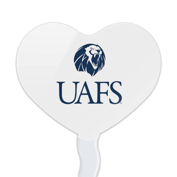 GRAPHICS & MORE Cupcake Toppers Set of 6 - University of Arkansas Fort Smith, Acrylic, Heart Love Design, One Size