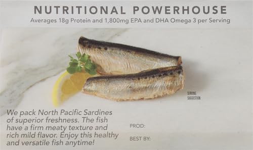 Wild Planet Wild Sardines in Water, No Salt Added, Tinned FIsh, Sustainably Wild-Caught, Non-GMO, Kosher, Gluten Free, Keto and
