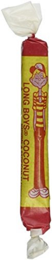 Candy Crate Long Boys Coconut Candy - 48 Count Pack - Yellow and Red