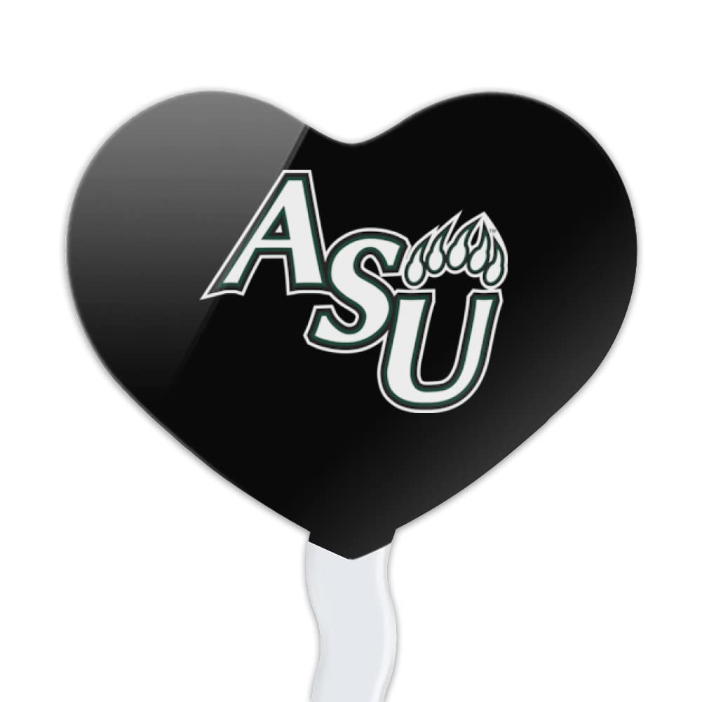 GRAPHICS & MORE Cupcake Picks Set of 6, Acrylic, Adams State University Heart Decoration, Model CUPT.HRT.ACR.6PK.CLCADA500B