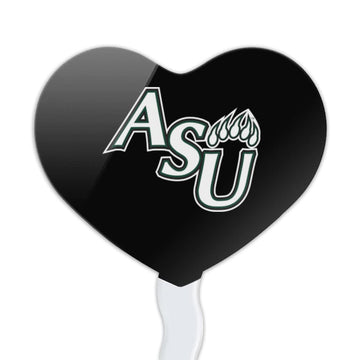 GRAPHICS & MORE Cupcake Picks Set of 6, Acrylic, Adams State University Heart Decoration, Model CUPT.HRT.ACR.6PK.CLCADA500B