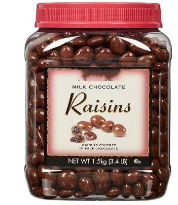 Kirkland Signature Milk Chocolate Covered Raisins, Full Size, 3 lb Bag