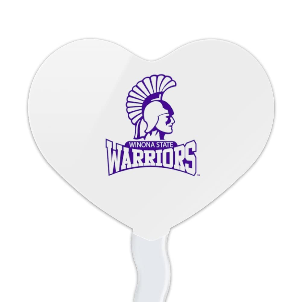 GRAPHICS & MORE Cupcake Picks Set of 6, Acrylic, Winona State University Heart Logo