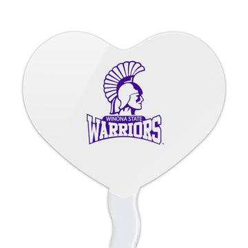 GRAPHICS & MORE Cupcake Picks Set of 6, Acrylic, Winona State University Heart Logo