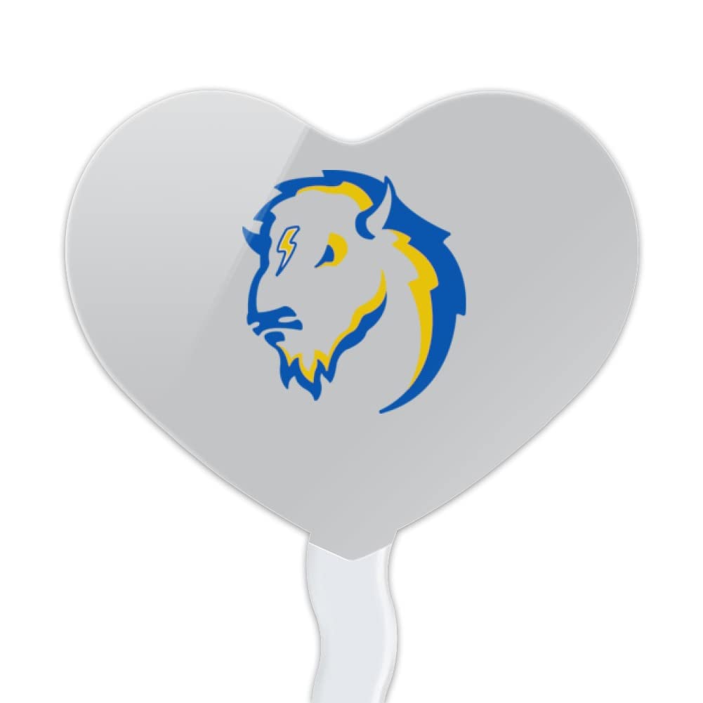 GRAPHICS & MORE Cupcake Toppers Set of 6 - Acrylic Heart Decoration - Southeastern Oklahoma State University - One Size