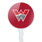 GRAPHICS & MORE Cupcake Picks Set of 6, Acrylic, Western Colorado University Design, Model CUPT.CIR.ACR.6PK.CLCWS500
