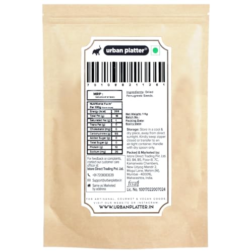 Urban Platter Dried Fenugreek Seeds, 1Kg (Methi Dana | Used For Microgreen Sprouting)