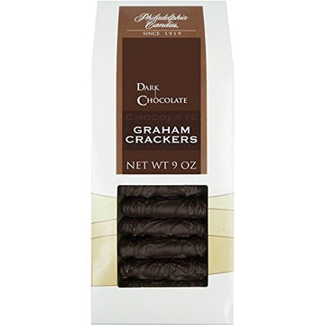 Philadelphia Candies Chocolate Graham Crackers, Dark Chocolate Covered 9 Ounce Gift Bag