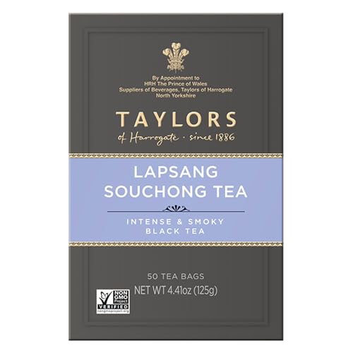 Taylors of Harrogate Lapsang Souchong Tea, 50 Teabags, Pack of 6, Model 1400