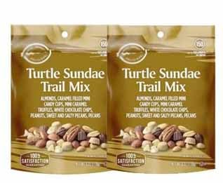 Generic Trail Mix - Turtle Sundae Nut Mix with Almonds, Peanuts, and Mini Candy Cups - 2 Pack (3 Ounce Each)