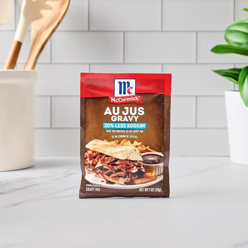 McCormick 30% Less Sodium Au Jus Gravy Mix  1 oz (Pack of 12)