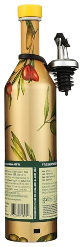 Fresh Press Farms Cold Pressed High Polyphenol Pure Gold Extra Virgin Olive Oil  16.4 Fl Oz  Georgia Grown  100% American Made  Unrefined  Certified Whole30  Non-GMO  Keto  Paleo  Gluten Free