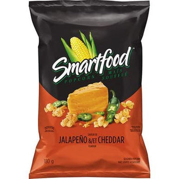 Frito Lay Smartfood Jalapeno & Cheddar Ready to Eat Popcorn 180g/6.34oz Imported from Canada