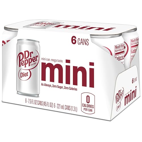 DIET DR PEPPER - MINI CANS, 7.5 OZ, 6 PK