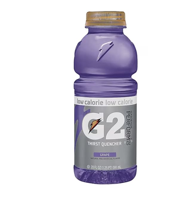 Low-Calorie Sports Drink, Gatoraide, Grape Flavor, 20 Fl Oz Bottles (Pack of 12) - Electrolyte Thirst Quencher for Rehydration &