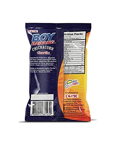 Boy Bawang Chicharon Garlic Flavor Snack (6 Pack, Total Of 21.24Oz)