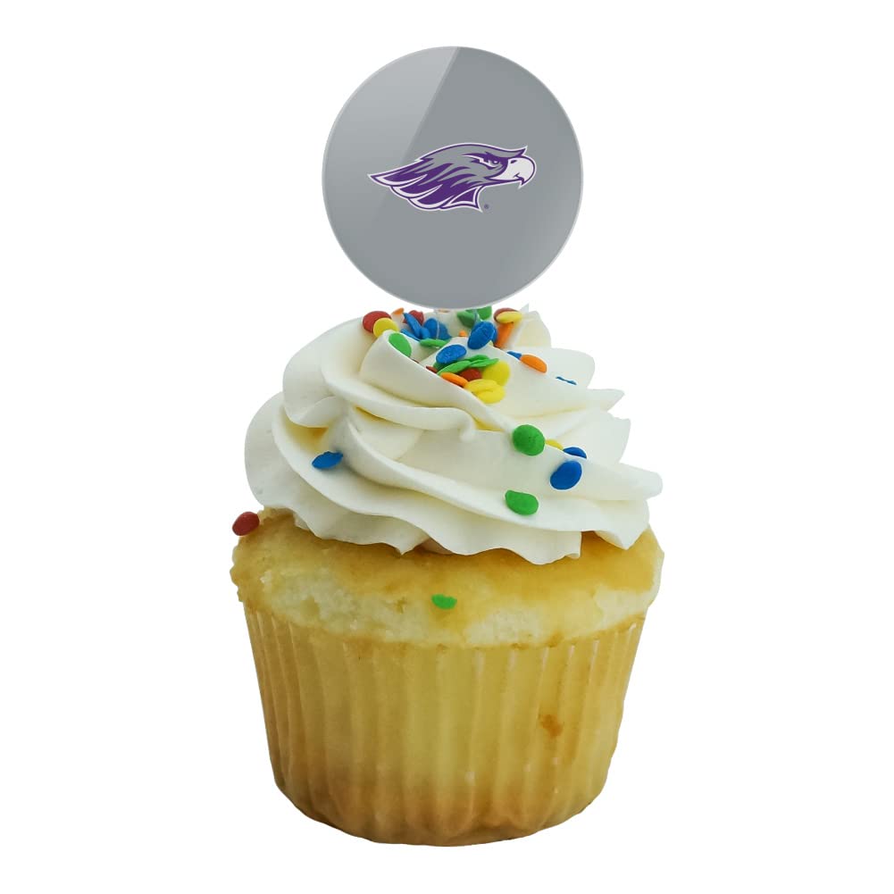 Uw Whitewater Secondary Logo Cupcake Picks Toppers Decoration Set Of 6