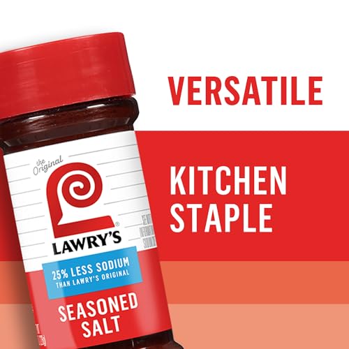 Lawrys 25% Less Sodium Seasoned Salt, 8 oz (Pack of 12)