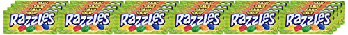 Sour Razzles Candy, 1.4Oz Pouches, 24-Count