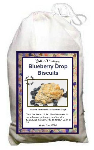 Blueberry Biscuits in Cloth Gift Bag (With Blueberries)